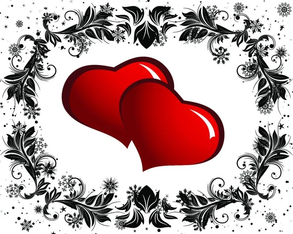 Абстрактна Фонова Рамка Дня Святого Валентина Векторні Ілюстрації — стоковий вектор
