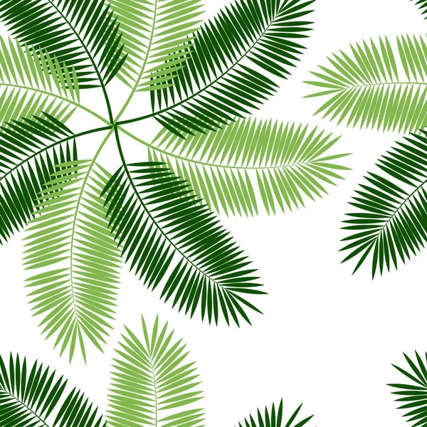 Palmový List Bezešvé Vzor Pozadí Vektorová Ilustrace Eps10 — Stockový vektor