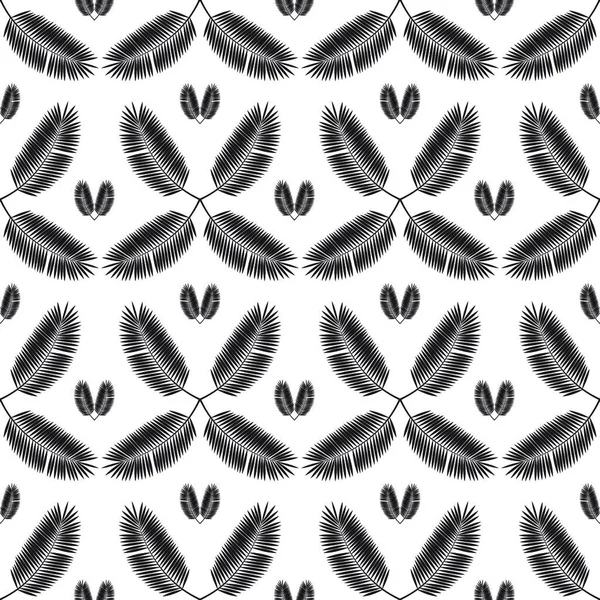 Palm Leaf Seamless Pattern Background Vector Illustration Eps10 — Stock Vector