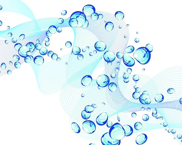 Αφηρημένο Νερό Διάνυσμα Φόντο Φυσαλίδες Αέρα — Διανυσματικό Αρχείο