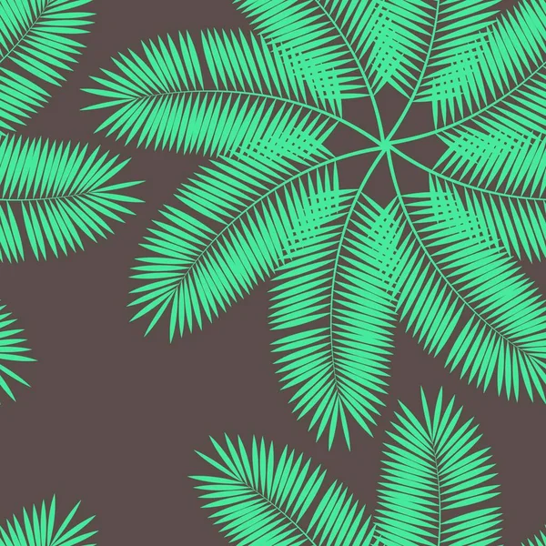 Latar Belakang Pola Tanpa Batas Palm Leaf Vector Illustration Eps10 - Stok Vektor