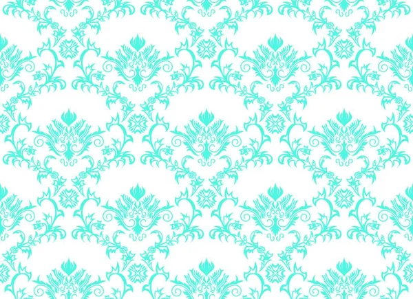 Damask Seamless Vector Background Easy Making Seamless Pattern Just Drag — Stock Vector