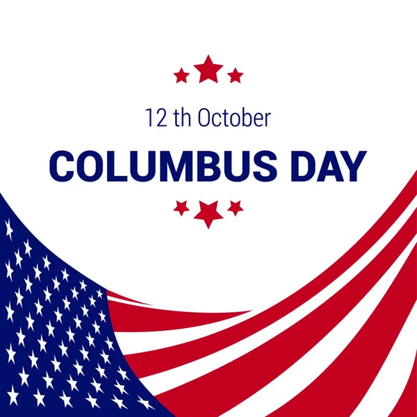 Glücklicher Kolumbus Tag Designvektor — Stockvektor