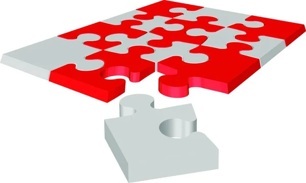 Vektor Illustration Des Puzzle Mosaiks Hintergrund — Stockvektor