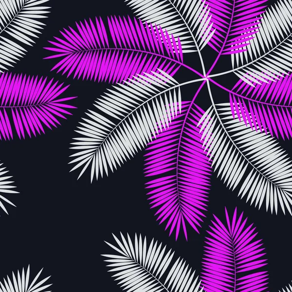 Palm Leaf Seamless Pattern Background Vector Illustration Eps10 — Stock Vector