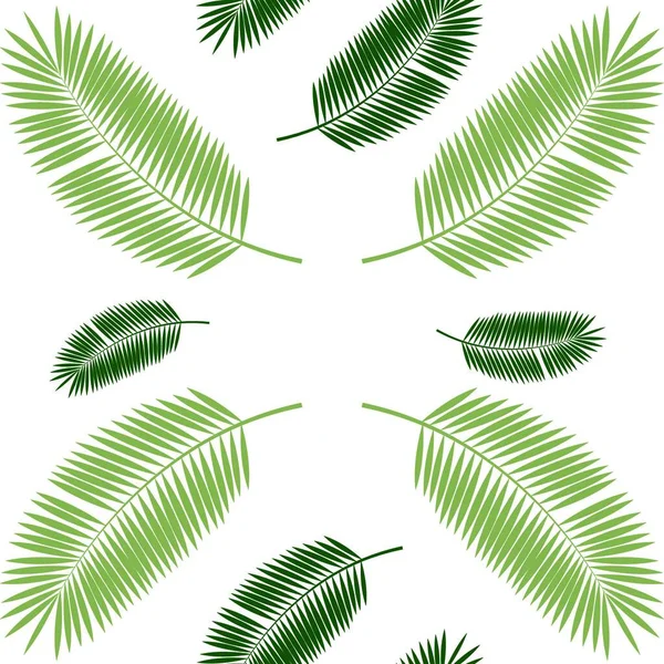 Palm Leaf Seamless Pattern Векторная Иллюстрация S10 — стоковый вектор