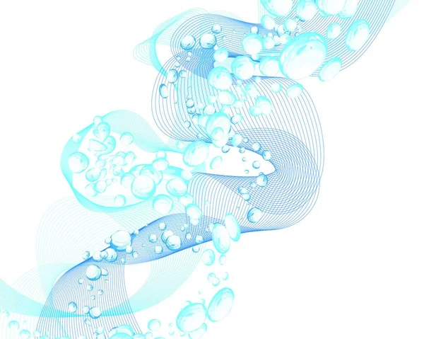 Fondo Abstracto Vector Agua Con Burbujas Aire — Archivo Imágenes Vectoriales