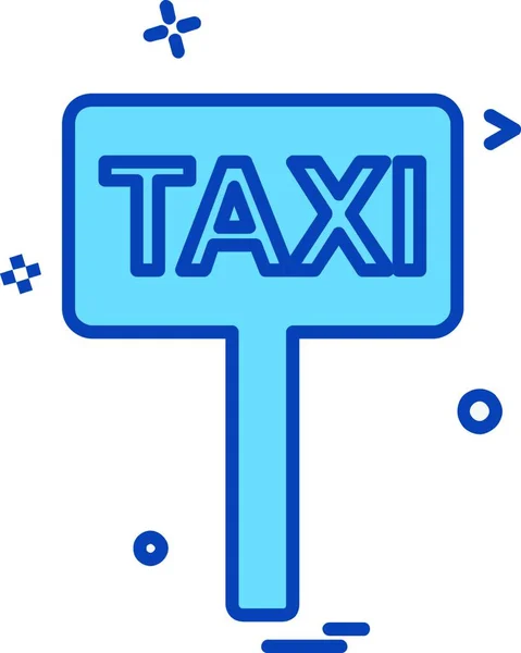 Taxikort Ikon Design Vektor — Stock vektor