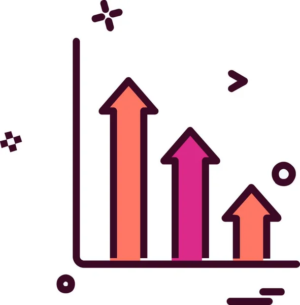 그래프 아이콘 디자인 — 스톡 벡터