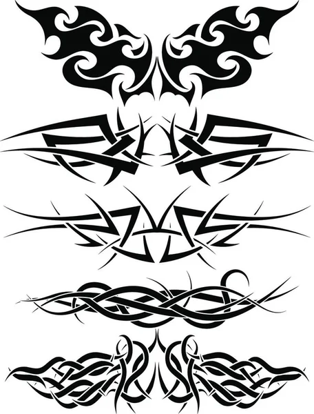 Patrones Tatuaje Tribal Para Uso Diseño — Archivo Imágenes Vectoriales