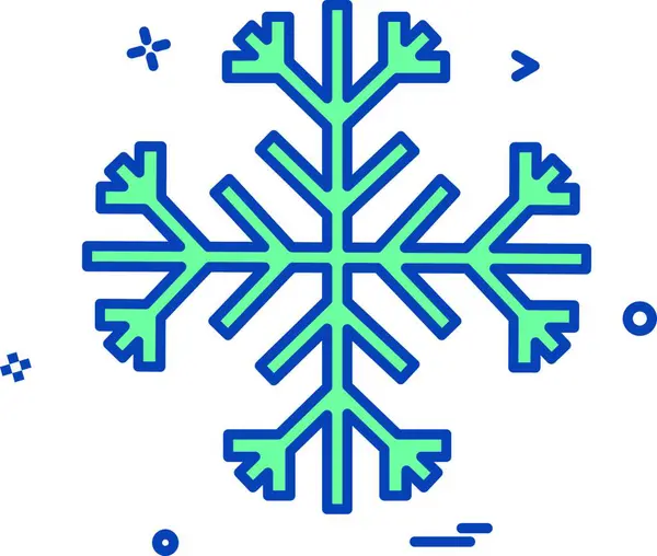 Snö Flingor Ikon Design Vektor — Stock vektor