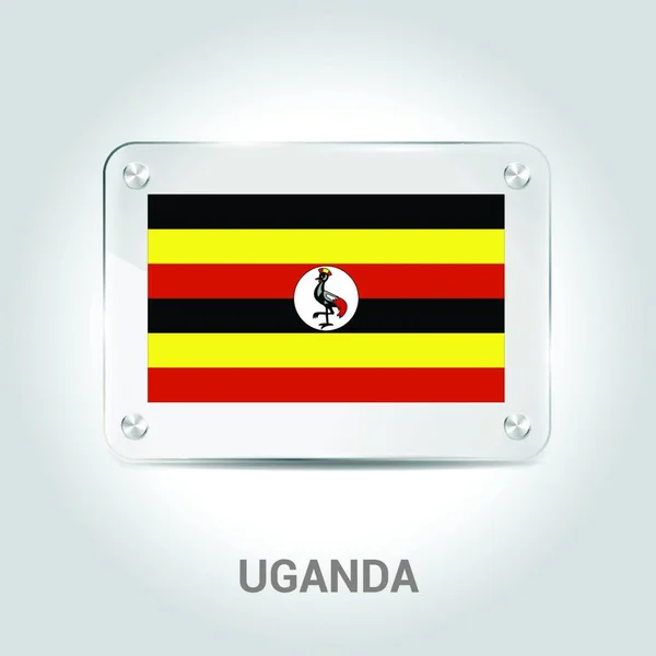 Uganda Flagga Design Vektor — Stock vektor