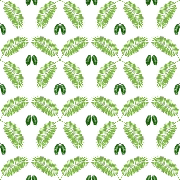 Palm Leaf Seamless Pattern Background Vector Illustration Eps10 — Stock Vector