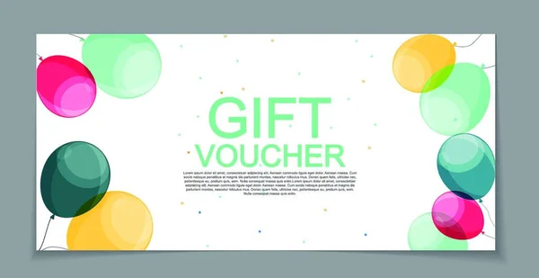 Gift Voucher Template Discount Coupon Vector Illustration Eps10 — Stock Vector