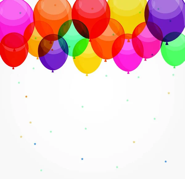 Illustration Vectorielle Fond Ballons Brillants Joyeux Anniversaire Eps10 — Image vectorielle