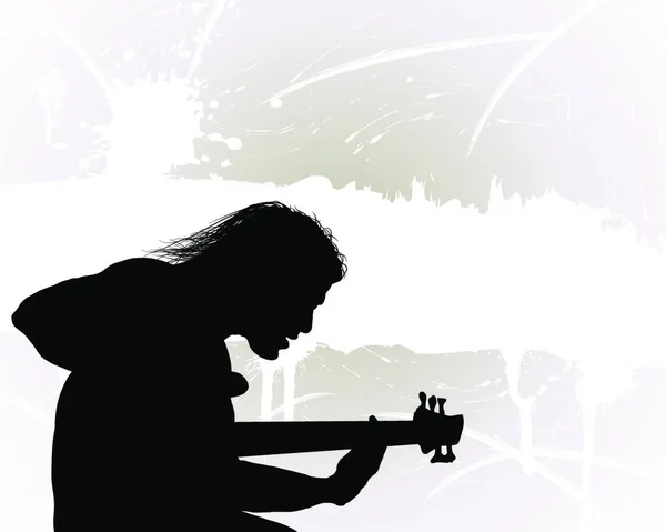 ロック グループのギタリスト デザイン用ベクトルイラスト — ストックベクタ