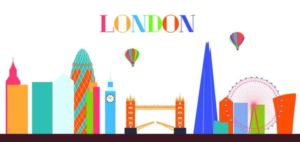 Reino Unido Silhouette Londres Fundo Cidade Ilustração Vetorial Eps10 — Vetor de Stock