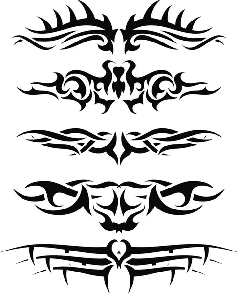 Padrões Tatuagem Tribal Para Uso Design Ilustração Vetorial —  Vetores de Stock