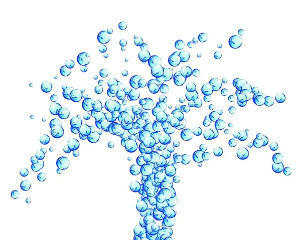 Fondo Abstracto Vector Agua Con Burbujas Aire — Vector de stock