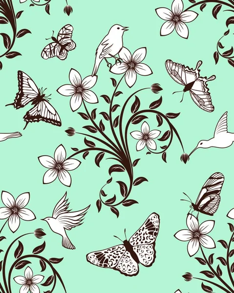 Patrón Floral Vector Sin Costuras Para Facilitar Fabricación Patrones Sin — Vector de stock