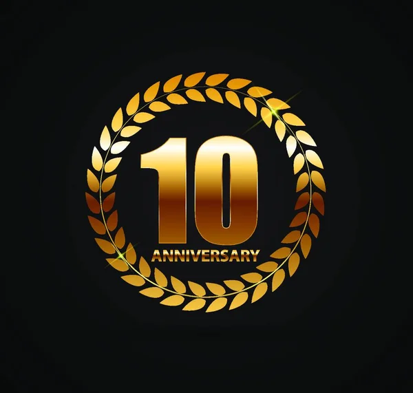 Logotipo Modelo Ilustração Vetor Aniversário Anos Eps10 —  Vetores de Stock