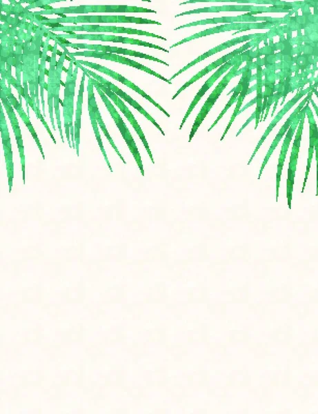 Palm Leaf Vector Achtergrond Illustratie Eps10 — Stockvector