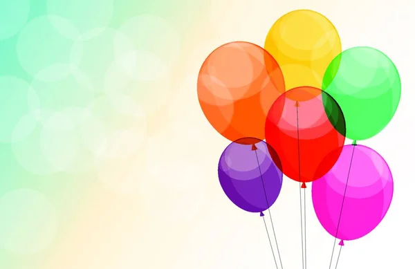 Illustration Vectorielle Fond Ballons Brillants Joyeux Anniversaire Eps10 — Image vectorielle