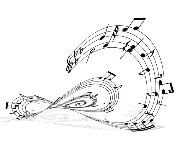 Fondo Del Personal Notas Musicales Vectoriales Para Uso Diseño — Vector de stock
