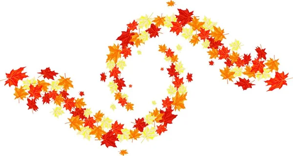 Podzimní Javory Padající Listí Pozadí Vektorová Ilustrace — Stockový vektor