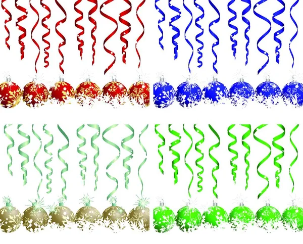 Conjunto Cartão Natal Cores Diferentes Ilustração Vetorial Eps Totalmente Editável — Vetor de Stock