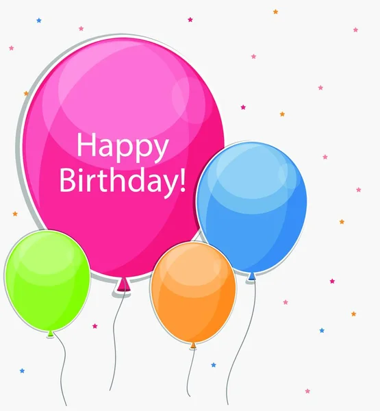 Glanzende Gelukkige Verjaardag Ballonnen Achtergrond Vector Illustratie Eps10 — Stockvector