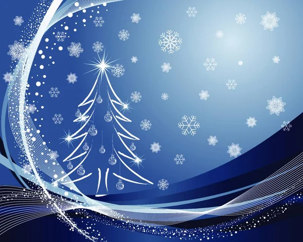 Hermosa Tarjeta Navidad Año Nuevo Ilustración Vectorial — Vector de stock