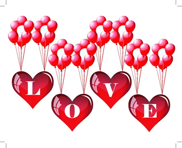 Résumé Valentine Days Background Frame Illustration Vectorielle — Image vectorielle