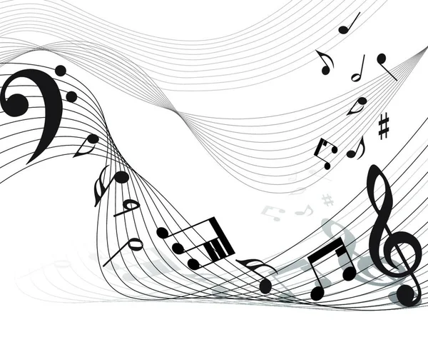 Fondo Del Personal Notas Musicales Vectoriales Para Uso Diseño — Vector de stock