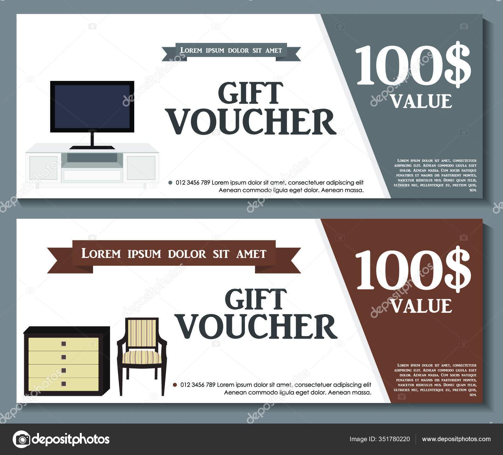 Gift Voucher Template Variation Furniture Apartments Discount Coupon