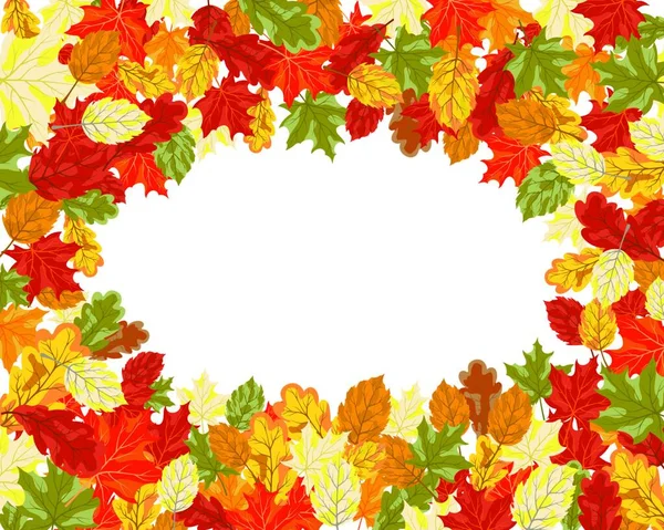 Herbst Ahorn Fallenden Blättern Hintergrund Vektorillustration — Stockvektor