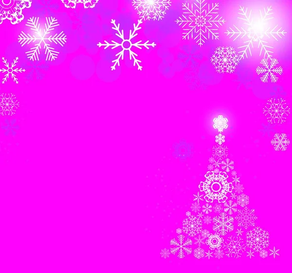 Kerstmis Sneeuwvlokken Achtergrond Vector Illustratie — Stockvector