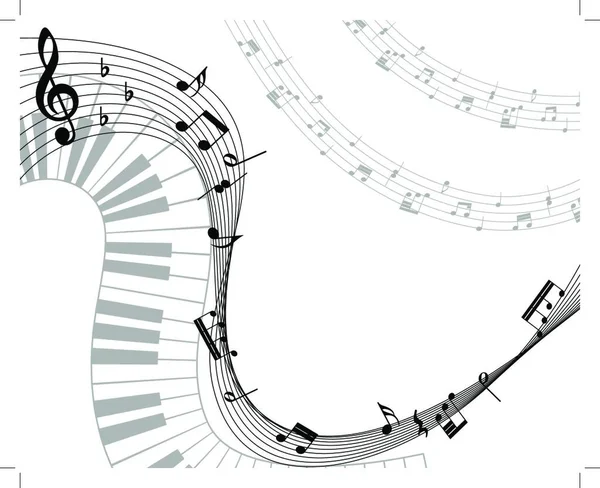 Personal Notas Musicales Eps Ilustración Vectorial Sin Transparencia — Vector de stock