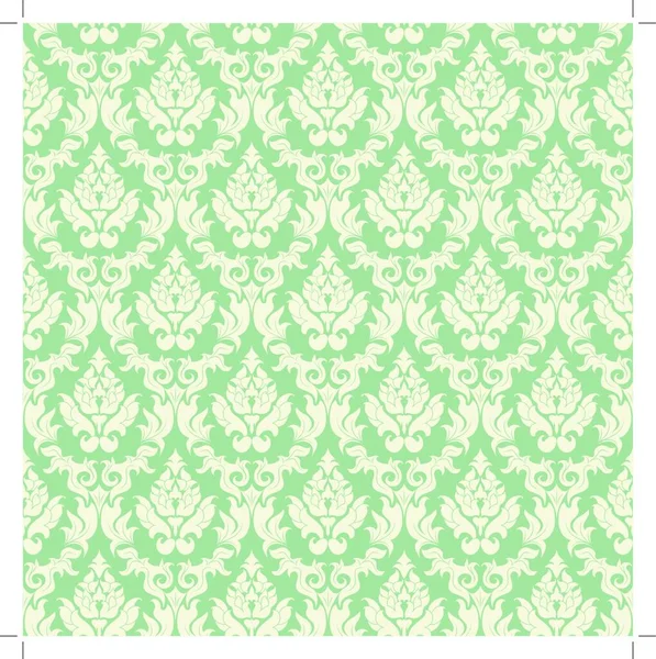 Damask Seamless Vector Pattern Easy Making Seamless Pattern Just Drag — Stock Vector