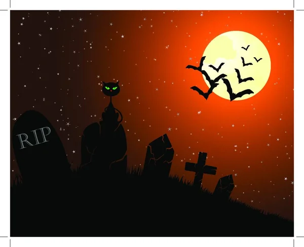 Feliz Halloween Tema Tarjeta Felicitación Ilustración Vectorial — Archivo Imágenes Vectoriales