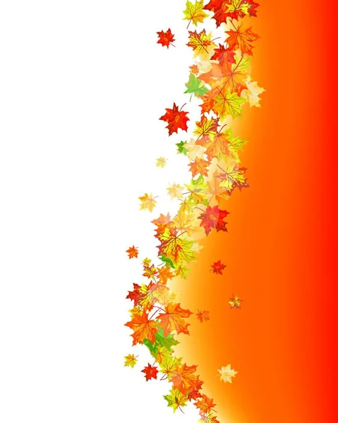 Autumn Maple Leaves Background Vector Illustration Transparency Mesh Eps10 — Stock Vector