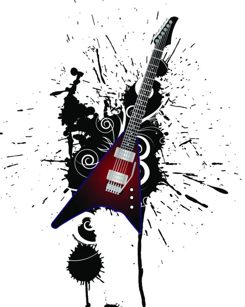 Grunge Muziek Stijl Vector Illustratie Eps Zonder Transparantie — Stockvector