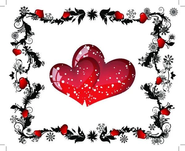 Résumé Valentine Days Background Frame Illustration Vectorielle — Image vectorielle