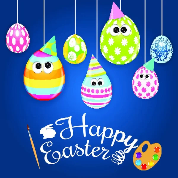 Happy Easter Spring Holiday Achtergrond Illustratie Eps10 — Stockvector