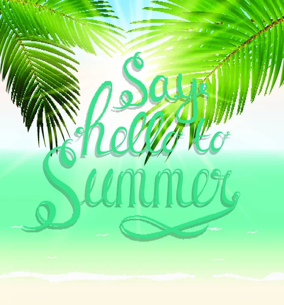 Say Hello Summer Natural Foundation Vector — стоковый вектор