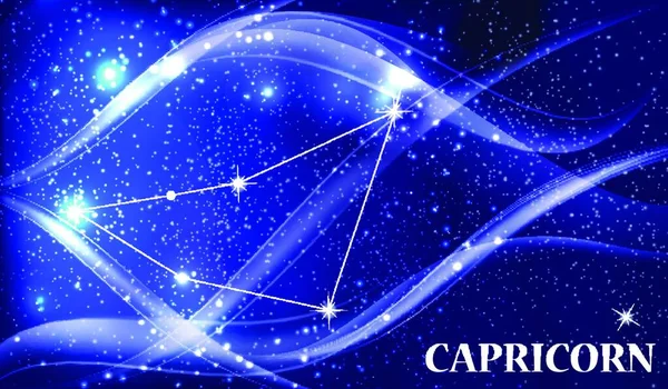 Symbole Capricorne Signe Zodiaque Illustration Vectorielle Pse10 — Image vectorielle