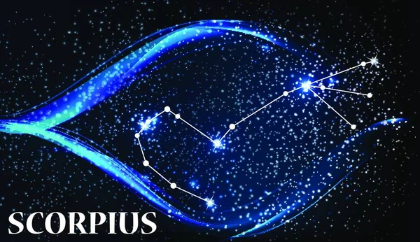 Szimbólum Scorpius Zodiac Jel Vektor Illusztráció Eps — Stock Vector