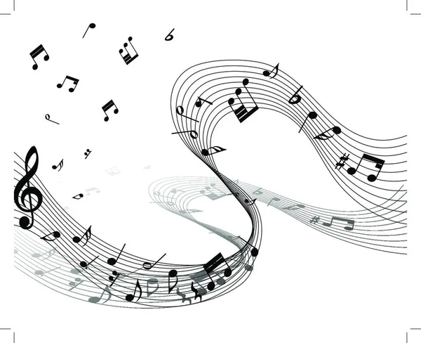 Pessoal Nota Musical Eps Ilustração Vetorial Sem Transparência — Vetor de Stock