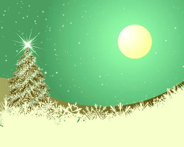 Güzel Noel Yeni Yıl Retro Kartı Vektör Illüstrasyonu — Stok Vektör