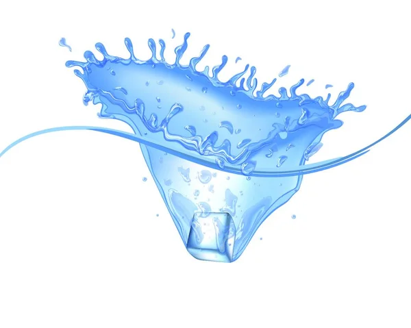 Νερό Κυματίζει Eps Διανυσματική Απεικόνιση Διαφάνεια Και Πλέγμα — Διανυσματικό Αρχείο